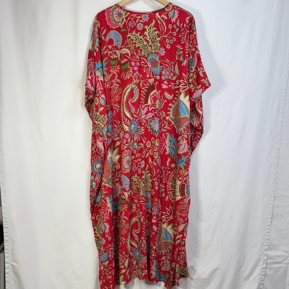 🎲Vibrant botanical floral Kaftan dress - Picture 6 of 6